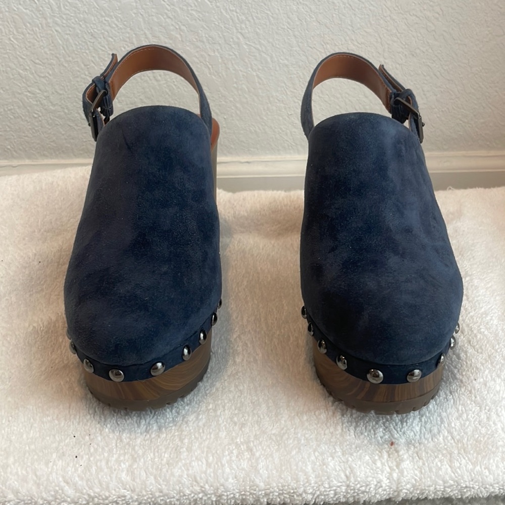 Jessica Simpson Navy Blue suede clog/ mule